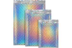Qneiaym Bubble Mailers 60 Pack Assorted Sizes, 5.1x5.9 Inch (35PCS) 5.9x7.9 Inch (15PCS) 7.9x9.8 Inch (10PCS), Self Seal, Tea