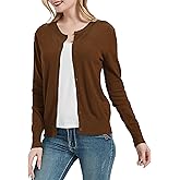 Women's Crew Neck Button Down Long Sleeve Cardigan Sweater