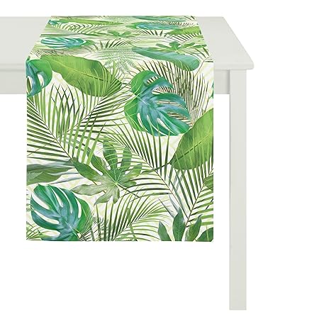 APELT Läufer Baumwolle Grün 48 x 140 x 0.5 cm