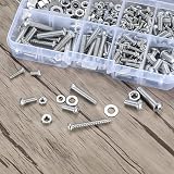 Vwoqiy 380Pcs Pan Head Screws Nuts Washers Set M3 M4 M5 Galvanized view 5
