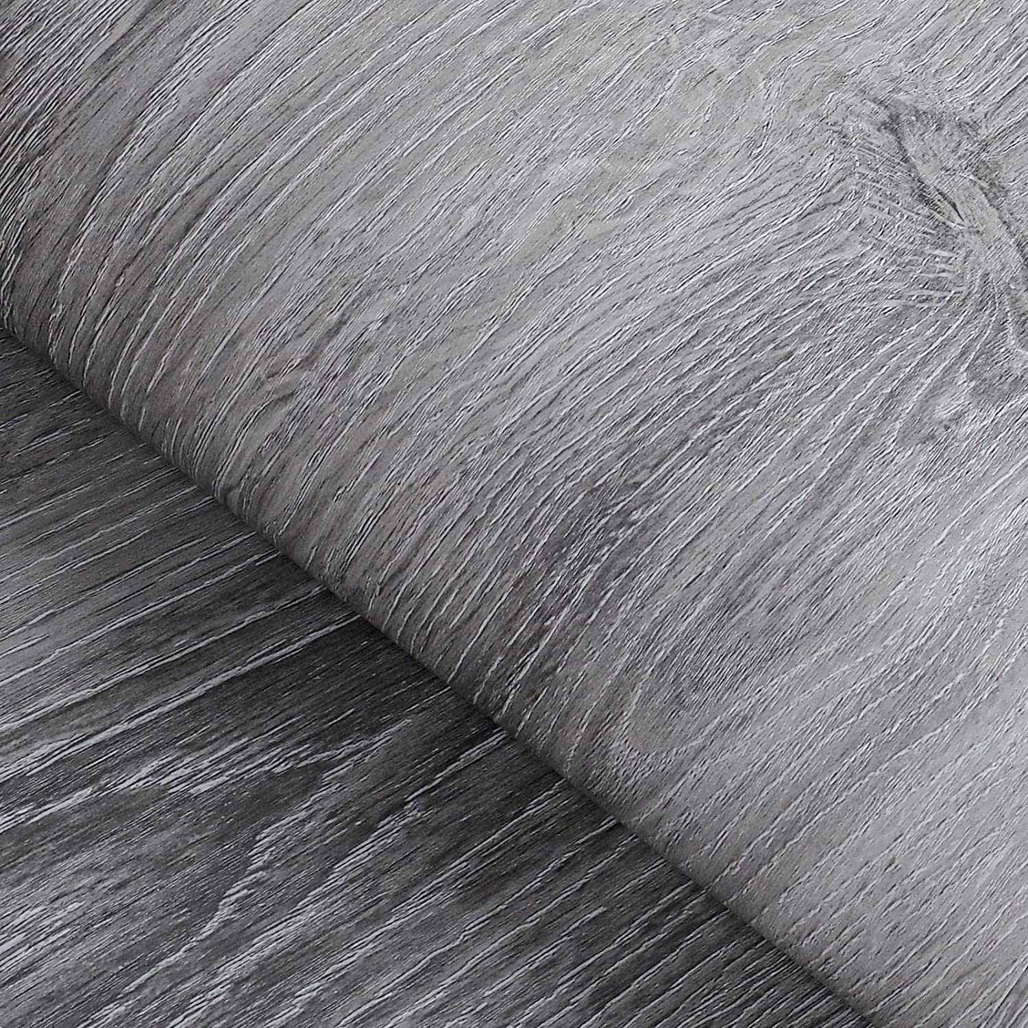 Photo 1 of FunStick Grey Wood Contact Paper Peel and Stick Wood Wallpaper Thick Maple Wood Grain Contact Paper for Kitchen Cabinet Wood Adhesive Vinyl Wall Paper for Countertops Table Removable 15.8" x 78.8"