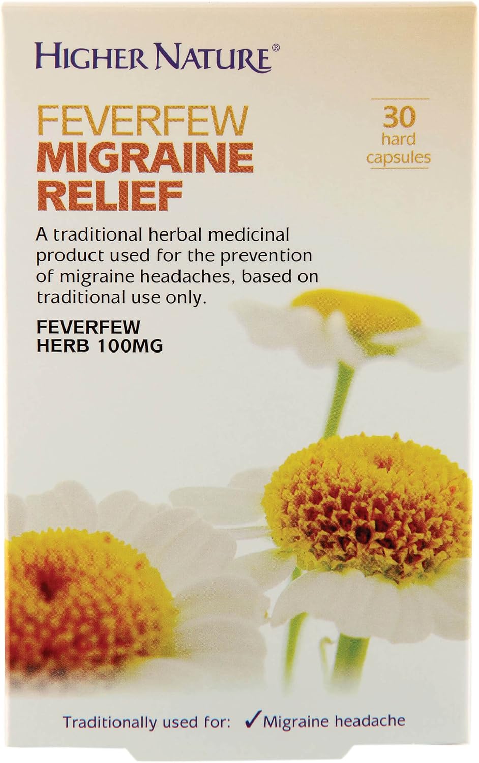 Higher Nature Feverfew Migraine Relief - Pack of 30 Capsules: Health & Personal Care