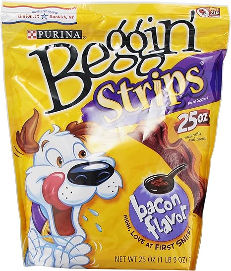 beggin bacon dog treats