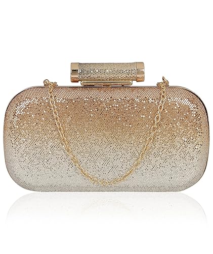 Kleio Bling Shiny Party Box Clutch for Women/Girls