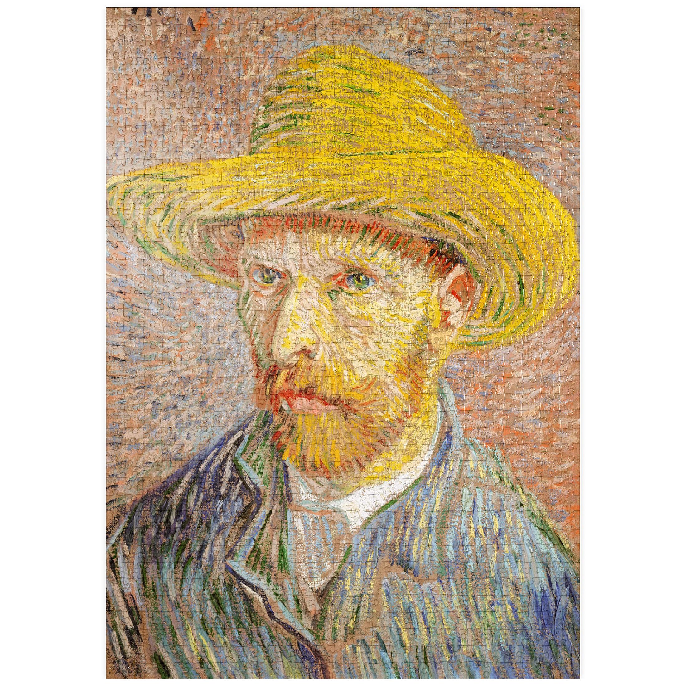 Self-Portrait With A Straw Hat (1887) By Vincent Van Gogh - Premium 1000 pieces Puzzle - MyPuzzle special collection from Æpyornis