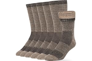Alvada Merino Wool Hiking Socks Thermal Warm Crew Winter Boot Sock For Men & Women 3 Pairs