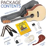 Pyle Full Size Dreadnought Cutaway Acoustic Electric Guitar with EQ Tuner view 8