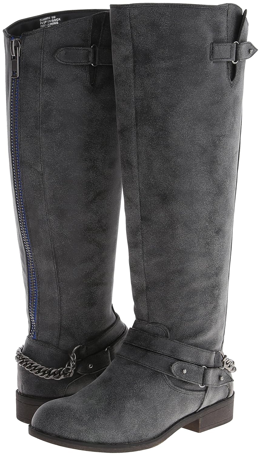 madden girl boots red zipper