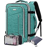 Travel Carry On 17.5" Laptop Expandable Backpack for Men Women, Personal Item Bag Waterproof Airline Approved with USB Charging Hole 3 Packing Cubes, Large Weekender Daypack Business Luggage Suitcase