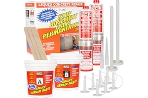 Polygem LCR Epoxy Concrete Crack Repair Kit - Stops Leaks - High-Performance Structural Bonding - Professional Grade - Reliable & Effective - DIY Friendly - Versatile - Wood, Fiberglass, Metal & More