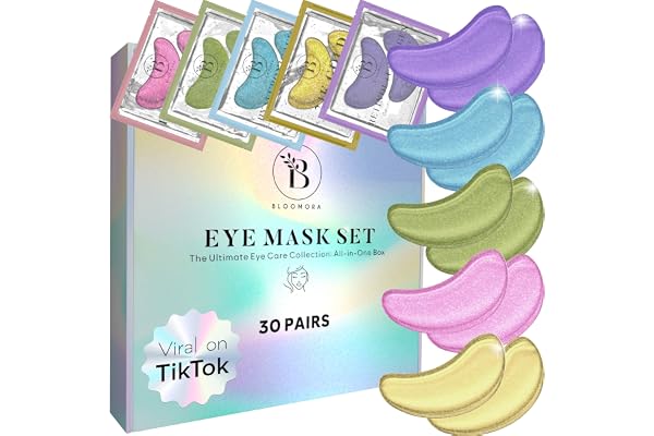 BLOOMORA Variety Under Eye Patches (30 Pairs) - Dark Circles & Puffiness Care - Eye Mask for Care