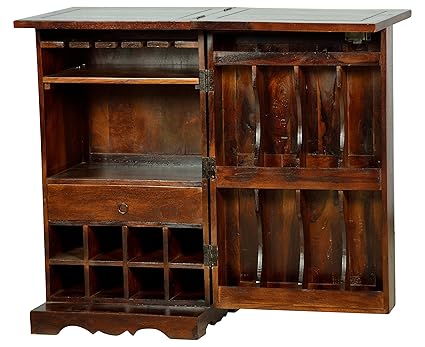 Porsch Furniture.Bar/Bottle Cabinet in Sheesham Wood (Walnut)