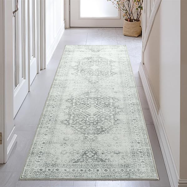 CHUNSEMEIJU 2X6 AREA RUG,BOHO VINTAGE ORIENTAL WASHABLE RUGS,COLLAPSIBLE AREA RUG FOR BEDROOM, ENTRYWAY, KITCHEN, BATHROOM