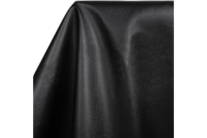 Meneng Marine Vinyl Faux Leather: 54"x36" Black Lychee Grain Upholstery Fabric Leather for Furniture Sofa Recover - Waterproof & Scratch-Resistant Vinyl Repair Material for Boat Seats Car Interior