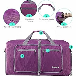 Woogwin Travel Duffel Bag Large Foldable Waterproof