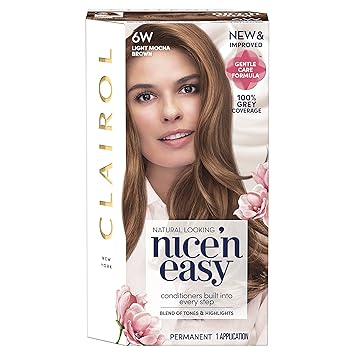 Clairol Nice N Easy Permanent Hair Dye 6w Light Mocha Brown