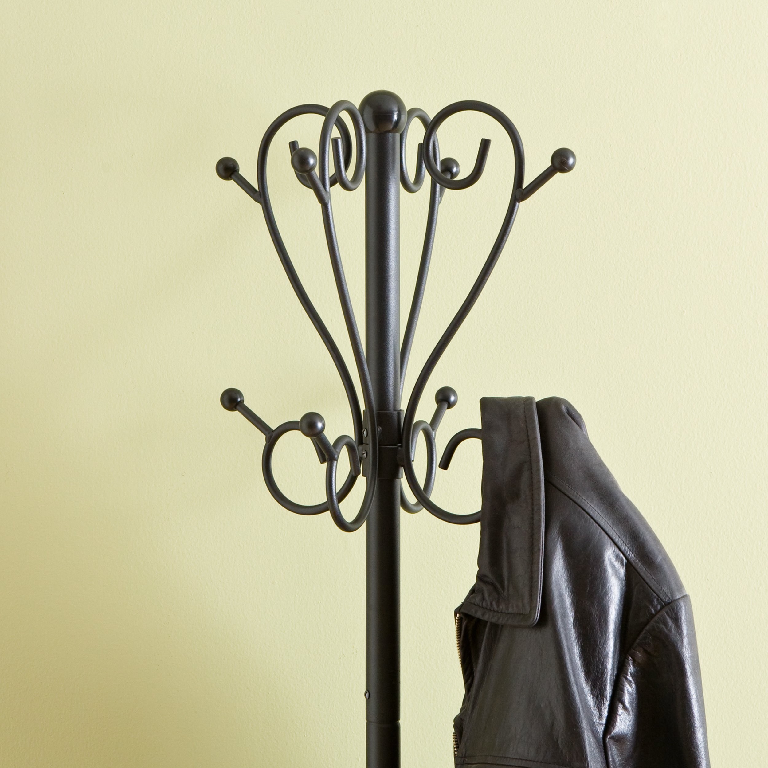 Southern Enterprises, Inc. SEI Black Scrolled Metal Coat Rack and