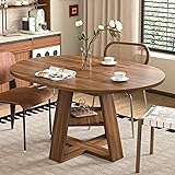 43.3in-59in Extendable Round Dining Table for