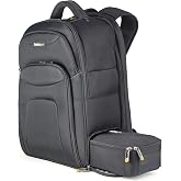 StarTech Unisex Backpack, Laptop/Tablet Pockets, Nylon, Black | 17.3" Professional IT Tech Backpack for Work/Travel/Commute, Ergonomic Computer Bag with Removable Accessory Case, NTBKBAG173