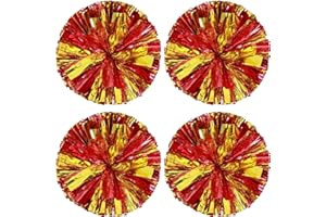 Hlonon 4 Pack Cheerleader Pom Poms Sports Dance Cheer Plastic Pom Poms Cheerleading for Sports Team Spirit Cheering