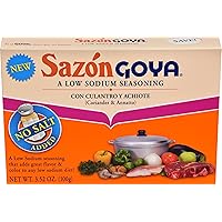 Goya Foods Sazon Seasoning with Coriander & Annatto, Low Sodium, 3.52 Ounce (Pack of 18)