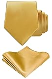 TIE G Solid Satin Woven dyed Color Formal Black