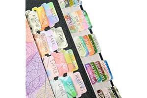 GBYMIUY Bible Tabs, 80 Laminated Bible Book Tabs, Bible Journaling Supplies, Bible Tabs for Women & Men Study Bible, Personalized Bible Index Tabs, Quick Reference, Easy to Read (Leaf)
