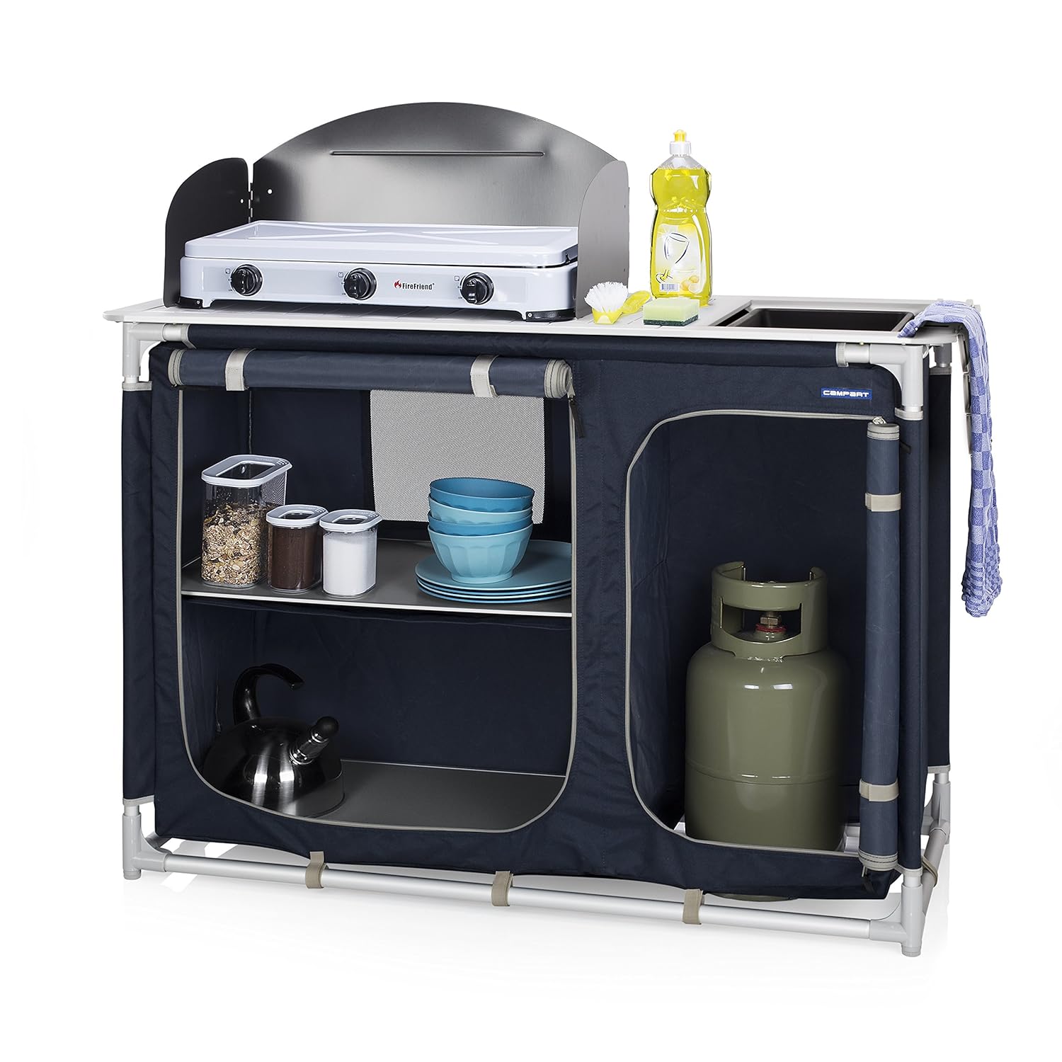 Campart Travel KI0753 Outdoor Kitchen Alicante With windshield Space for gas bottle Amazon