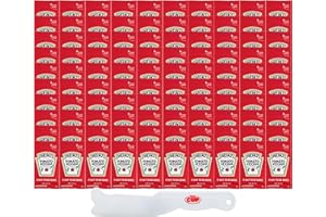 Kraft Heinz Ketchup, Single Serve Condiment Packets, 100 Count with By The Cup Spatula Knife