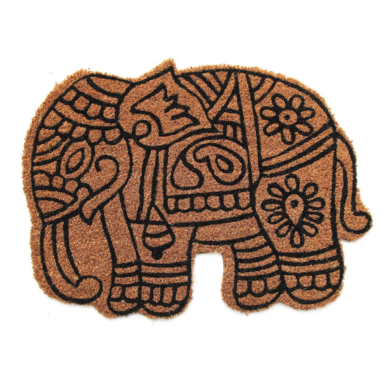 Coco&Coir Natural Coir | Non-Slip | Thick Coir | Premium Quality | Rubber Backed | Eco-Friendly | Indoor | Outdoor | Heavy Duty | Animal Theme | Entrance Door Mat | Royal Jumbo
