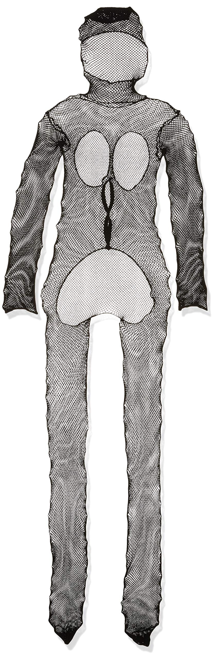 Leg Avenue Hooded Fishnet Bodystocking Black