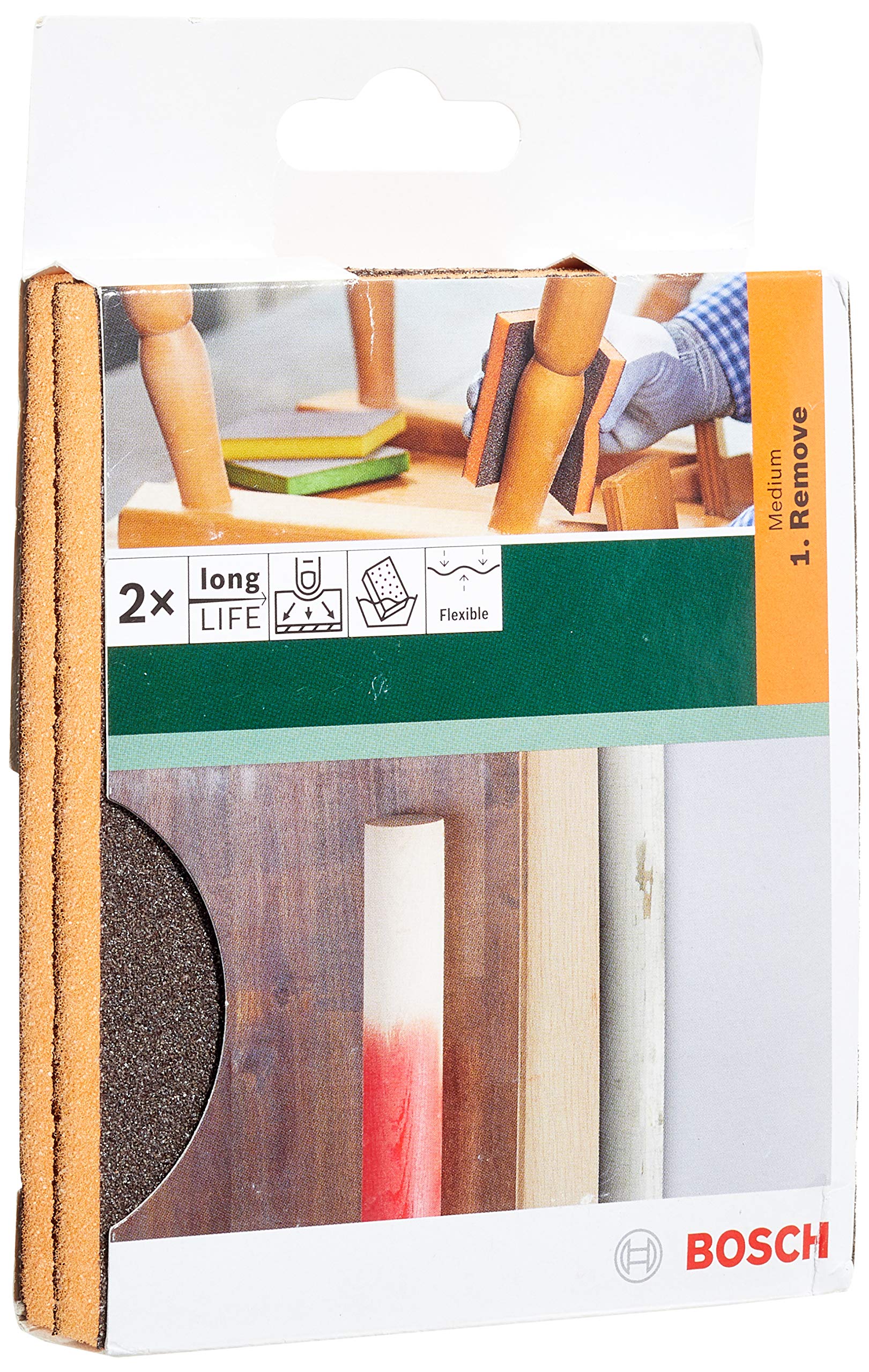 Bosch 2609256349 DIY Contour Sanding Sponge Medium Thread 60