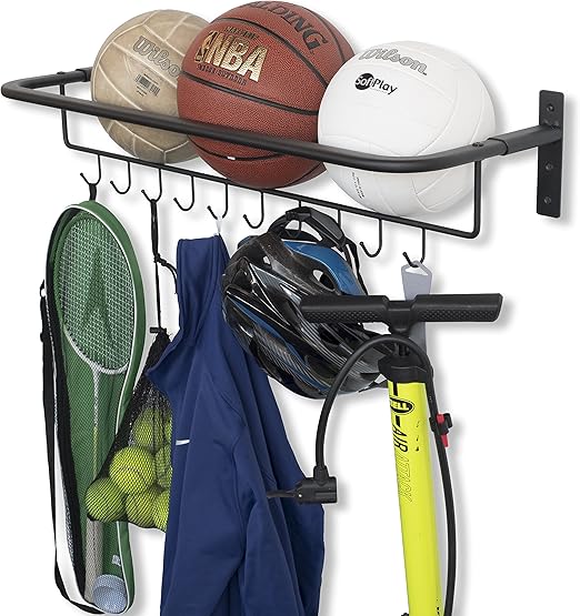 Soporte de pared Metal Gear y balón de deportes equipo organizador