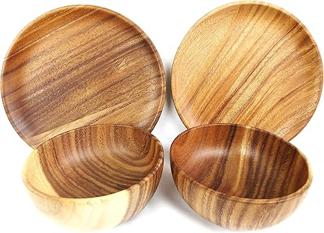 Salad or Soup Bowls and 2 Acacia 