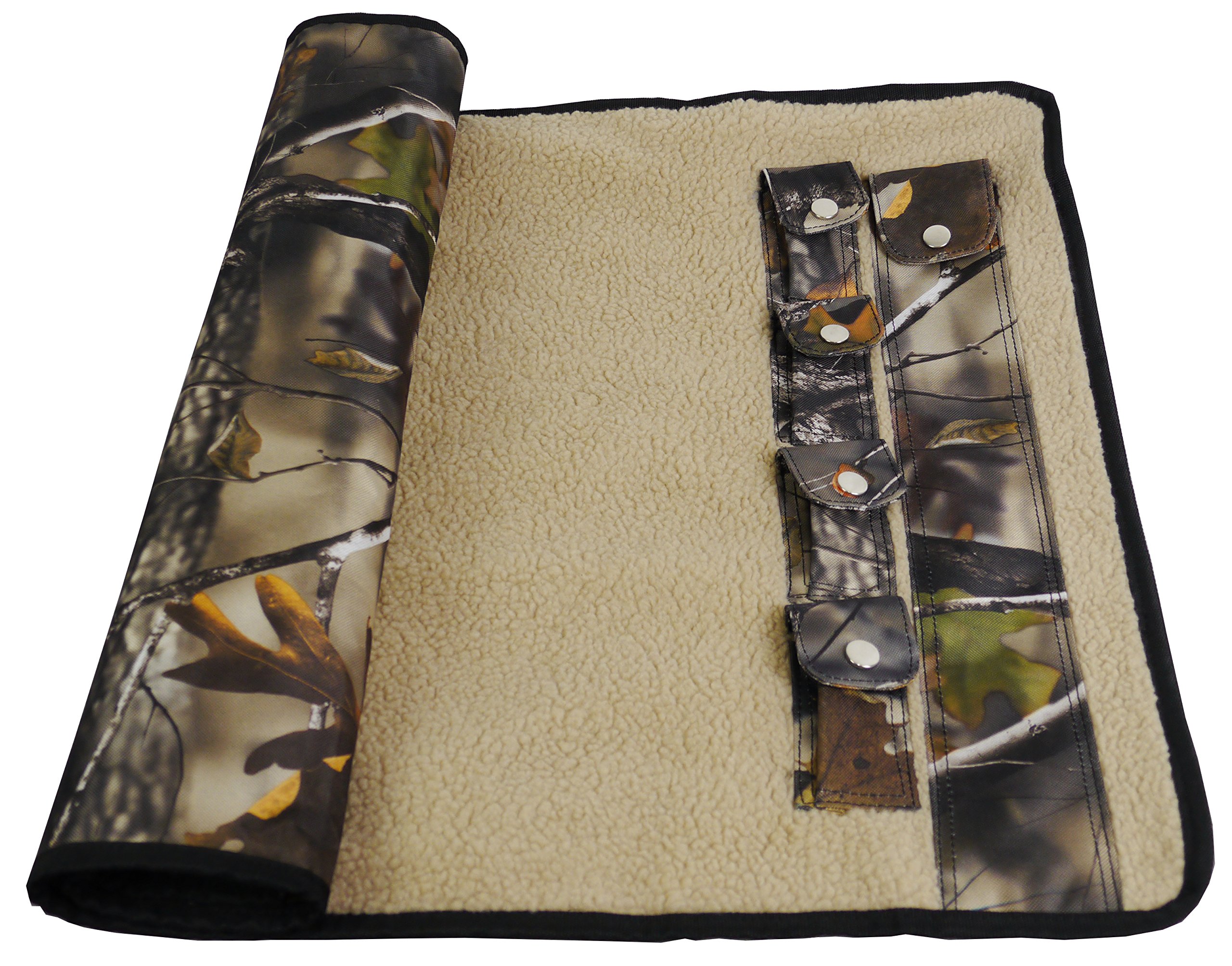Savage Island Roll Up Gun Cleaning Mat 105x50cm Rifle Shotgun with Rod & Brush Pockets (JXJ Camo)