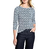 NIC+ZOE Women's Long Sleeve Printed Boat Tee