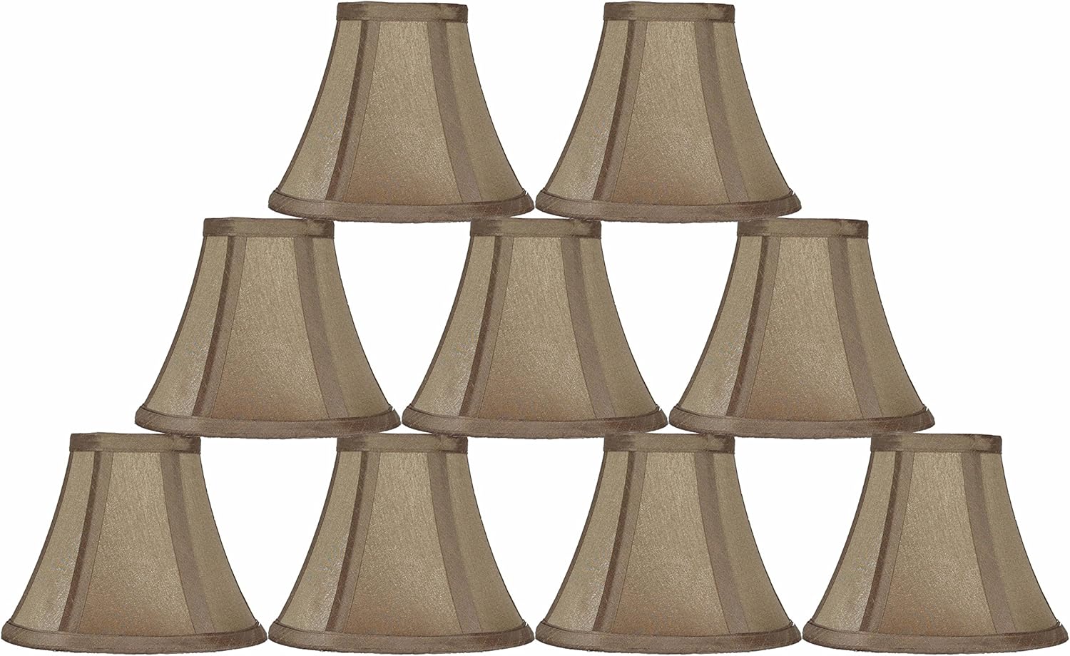 Urbanest 6inch Chandelier Lamp Shade, Golden Taupe, Set of 9