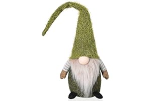 Funoasis Swedish Handmade Plush Gnomes Christmas Gnome Home Holiday Decor Ornaments Adorable Lucky Valentine Easter Thanks Giving Day Xmas Gift Stuffed Gnomes (Green - 19 inches)