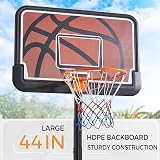 Yaheetech Portable Basketball Hoop Stand 7.6-10ft 44 Inch Backboard view 5