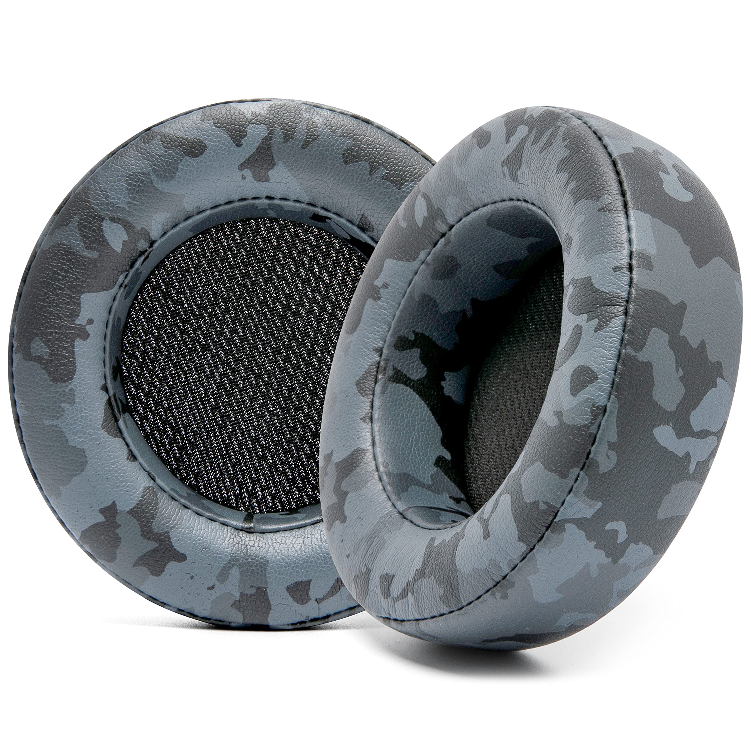 WC Upgraded Replacement Earpads for Corsair Virtuoso Gaming Headset Made by Wicked Cushions | Improved Durability, Thickness, Softer Leather, and Sound Isolation | Black Camo