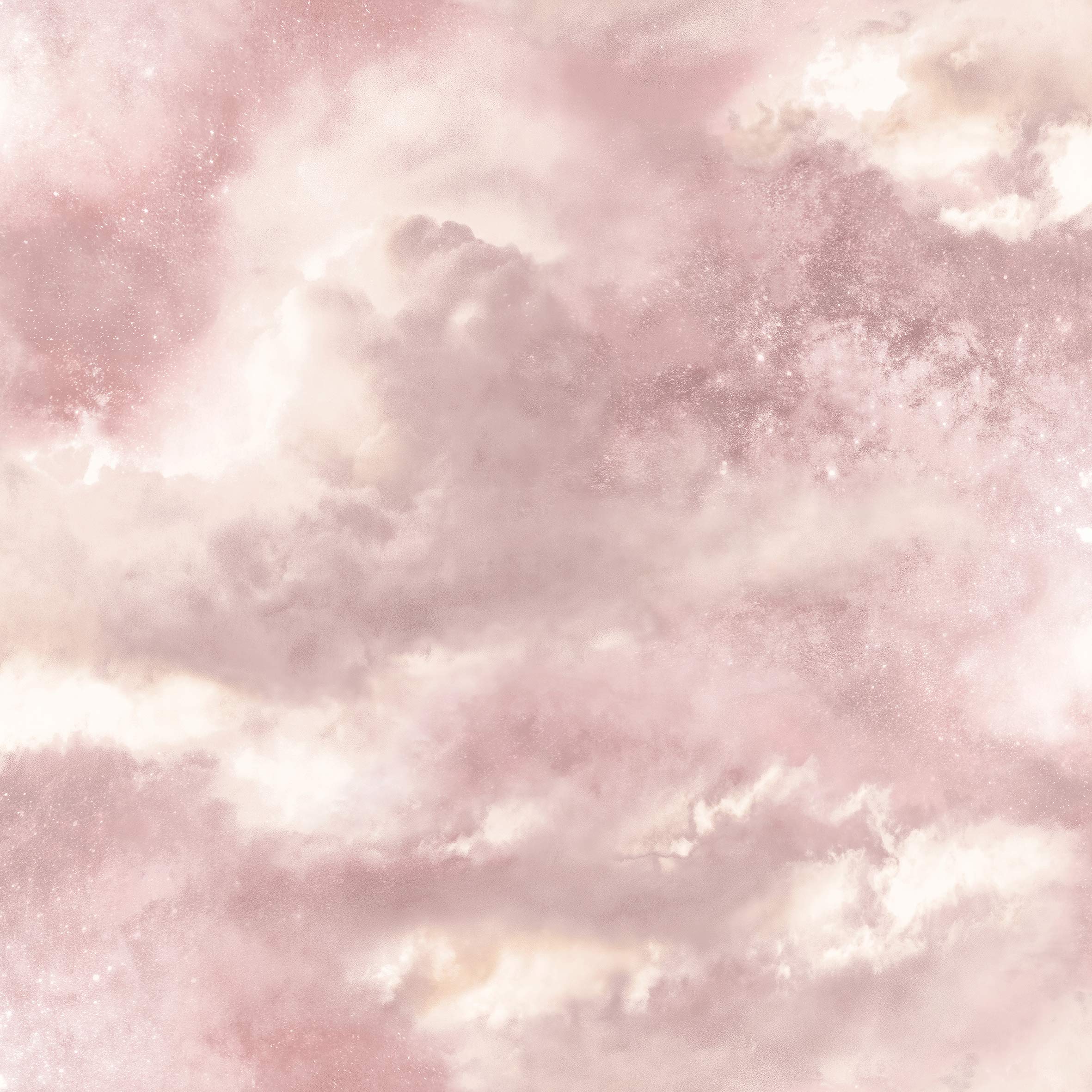 Arthouse Diamond Galaxy Pink Blush & Cream Cloud Wallpaper - Create a Space or Mystical Theme - Embedded with Sparkling Glitter for Extra Effect - Fabulous Pasted on a Ceiling 260006
