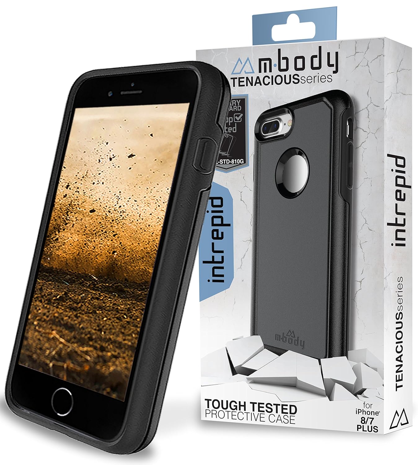 7 iPhone Hard Case, [Intrepid] Mbody iPhone Protection Shock-Absorption Cover Drop Apple Plus for 8/7 Plus M·Body 8 Case, Plus/iPhone Protective Tough