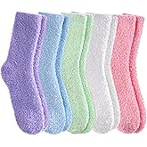 FANZERO Fuzzy Socks for Women Cozy Fluffy Slipper Socks Soft Warm Winter Fleece Plush Sleeping Gift Socks