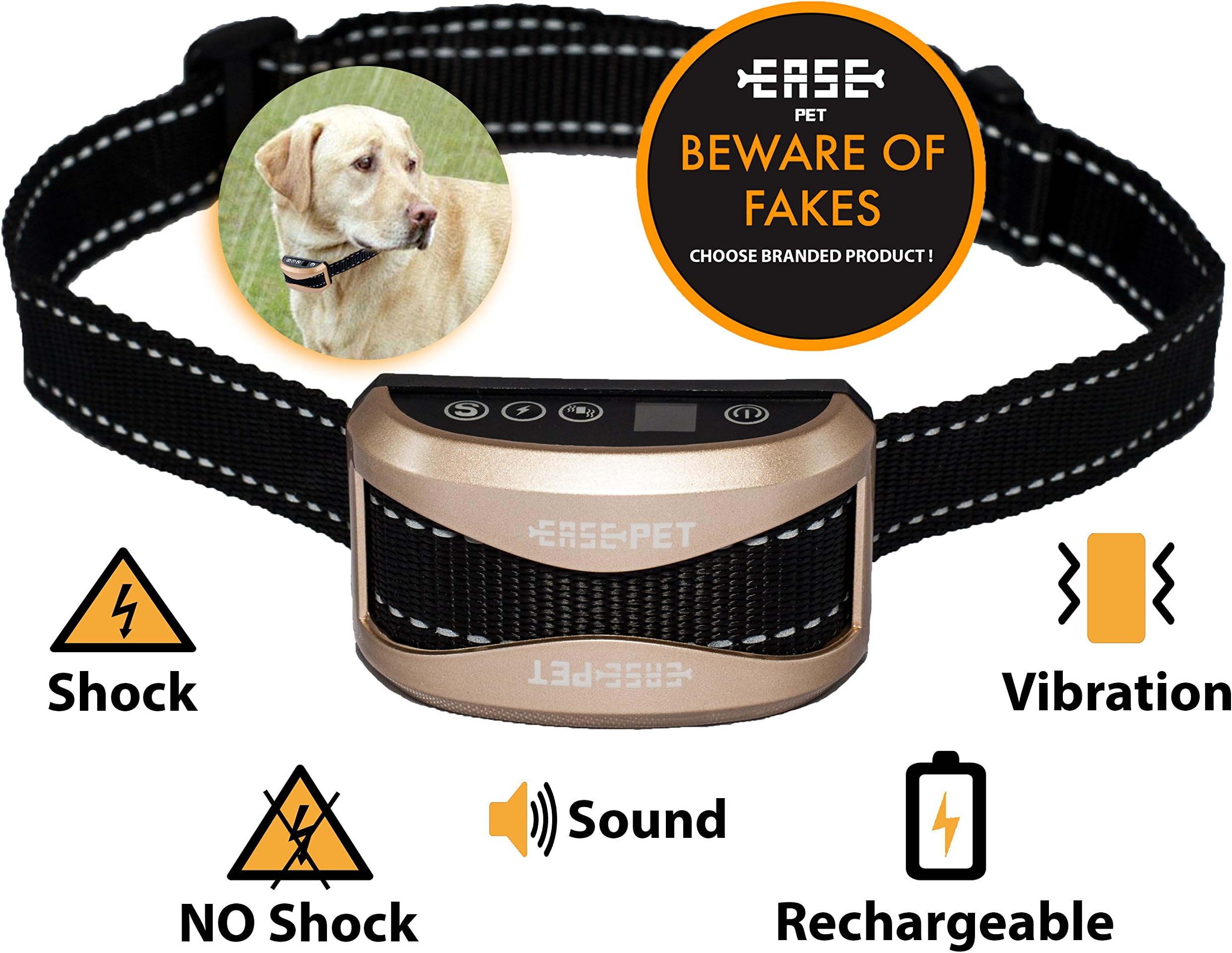 No Bark Collar [Latest Version] Shock Dog Training No Barking Collar Beep / Vibration / Safe Shock / Sensitivity Control Rechargeable Anti Bark Collar for Small Medium Large Dogs