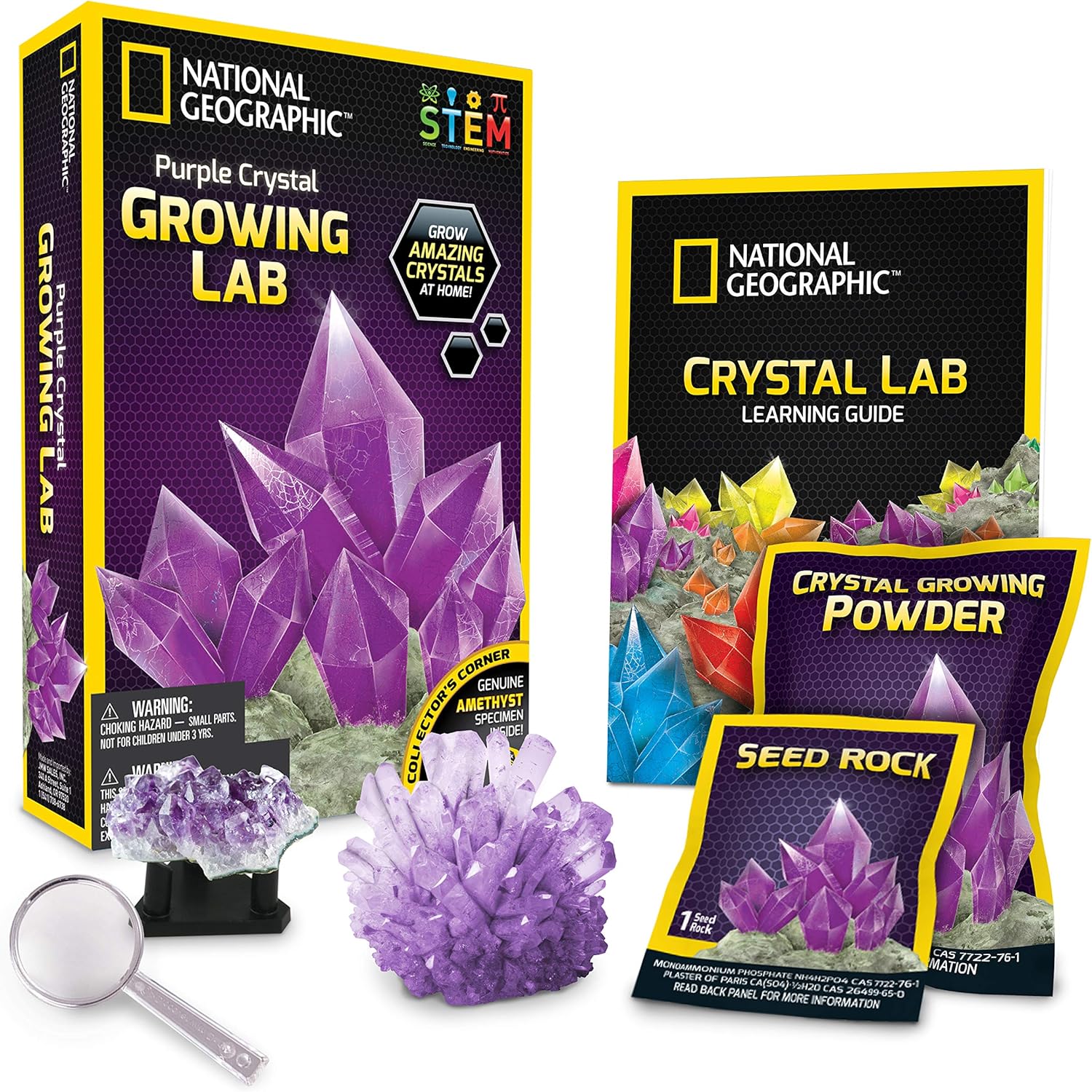 National Geographic Purple Crystal Grow Kit de ranurado de Cristal