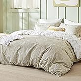 Bedsure Twin/Twin XL Comforter Set - Linen Bed Set, 2 Pieces Cute Floral Bedding, 1 Soft Reversible Botanical Flowers Comforter and 1 Pillow Sham