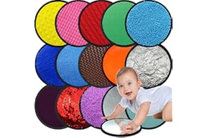 KECULF Upgraded 16 Set Sensory Mats, Mixed Colors Sensory Toys for Kids with Autism, Tactile Wall Panel Montessori Toy, Educational Toys for 3 Year Old, Toddler Learning Classroom Supplies Gift(8.3 Inch)