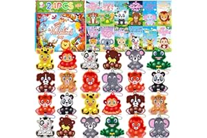 KISS MONKEY 24 PACK Valentines Day Gifts for Kids,Valentines Cards for Kids Classroom with Animals Pop Fidget Toys,Valentines Exchange Gifts for Kids Classroom,Class Valentines Party Favors for Boys Girls