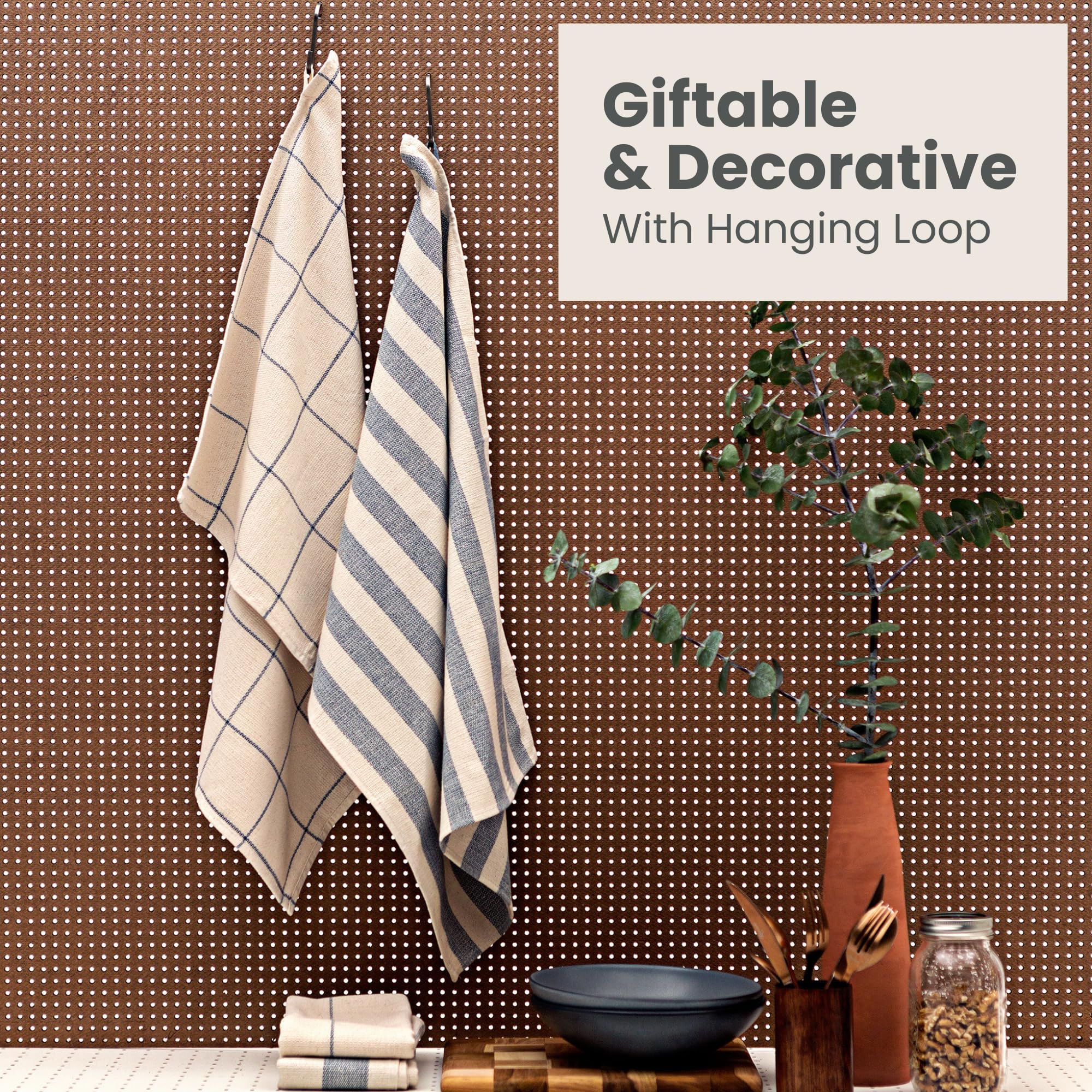 Blue Striped Kitchen Towels