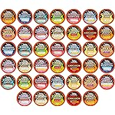 Java Factory Flavored Coffee Pods, Assorted Sampler, Variety Pack, Compatible with K Cup Brewers Including 2.0, 40 Count